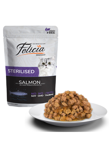 Felicia Sterilised Somonlu Kedi Yaş Maması 85 gr