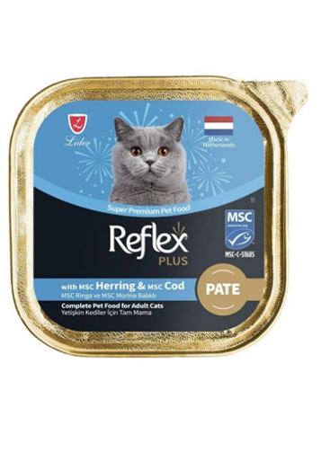 Reflex Plus Jelly Morina Balıklı ve Alabalıklı Et Parçacıklı Kedi Yaş Maması 85gr
