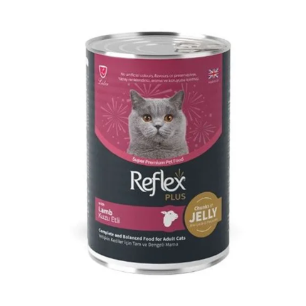Reflex Plus Kuzu Etli Jöleli Yetişkin Kedi Konservesi 400 g