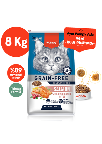 Wanpy Tahılsız Somonlu Yetişkin Kedi Maması 8 kg