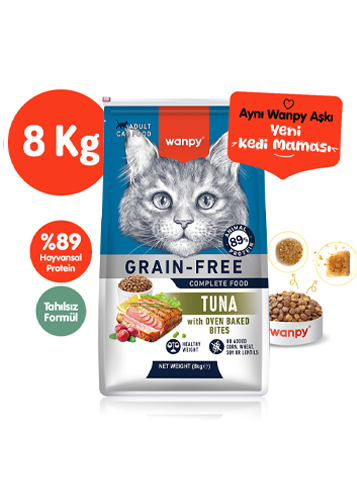 Wanpy Tahılsız Ton Balıklı Yetişkin Kedi Maması 8 kg