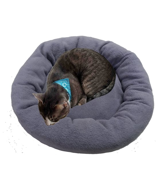 simit-yatak-gri-fume-kcm14837923-86336be8-eefe-41b4-aba5-5c37b39b62c4 Gri Füme Peluş Kedi Simit Yatağı - Görsel 1