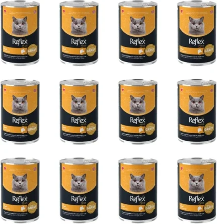 Reflex Plus Sos İçinde Et Parçacıklı Dana Etli Yetişkin Kedi Konservesi 400 Gr - 12 Adet