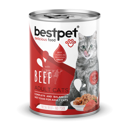 Bestpet Sığır Etli Yetişkin Kedi Konservesi 400 Gr