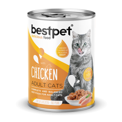 Bestpet Tavuklu Yetişkin Kedi Konservesi 400 Gr